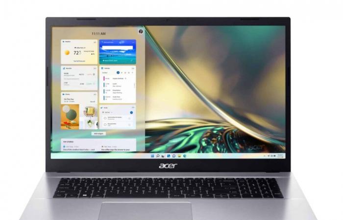 Sales €549 Acer Aspire 3 A317-54-50FQ, inexpensive laptop PC Silver large format 17″ IPS Full HD under Intel Core i5 efficient in everyday use with Ethernet