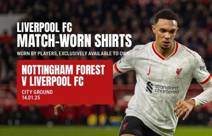 Bid on Liverpool jerseys worn during Tottenham and Nottingham Forest matches