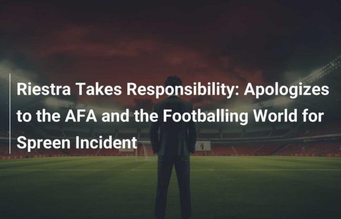 Riestra Takes Responsibility: Apologizes to the AFA and the World of Football for the Spreen Incident