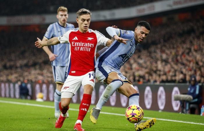 Arsenal star Leandro Trossard ‘breaks Pedro Porro in half’ with piece of skill that leaves ‘whole stadium gasping’