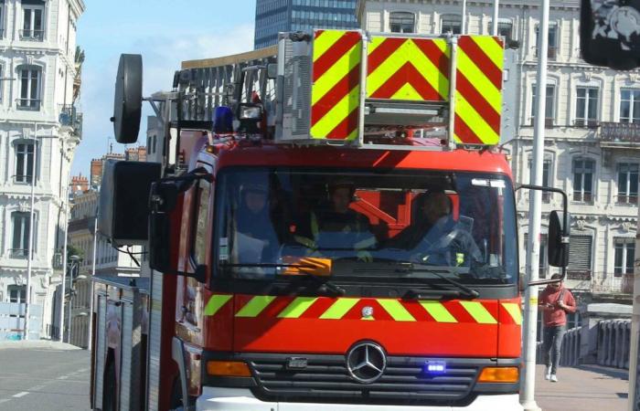 Near Vichy, a house destroyed by fire Tuesday evening