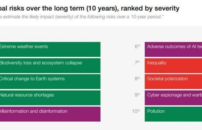 Disinformation and ecological crisis among the main global risks