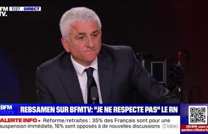 Hervé Morin, president of “the Centrists” of the Normandy region, reacts to François Rebsamen’s comments on the RN