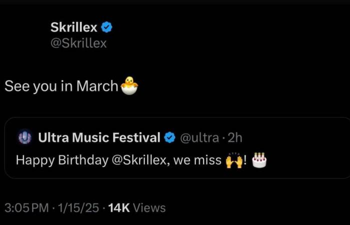 Skrillex teases his presence at Ultra Miami on his birthday