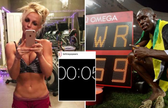 Britney Spears claimed to have beaten Usain Bolt’s 100m world record by four seconds after showing ‘proof’ – Athletics