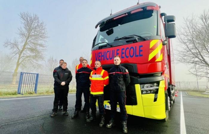 “No question of putting anyone in danger”: the Seine-Maritime firefighters have their own heavy goods vehicle driving school