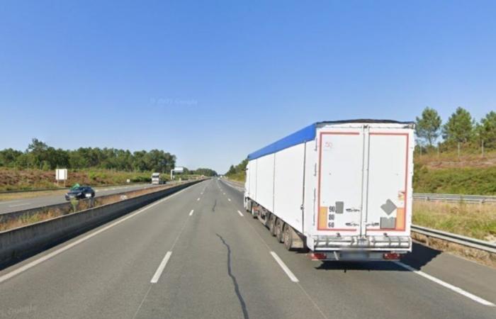 Three men injured in an accident between two trucks on the A63 in Gironde