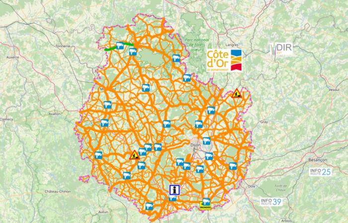 Traffic alert in Côte-d’Or: caution on the roads due to icy conditions