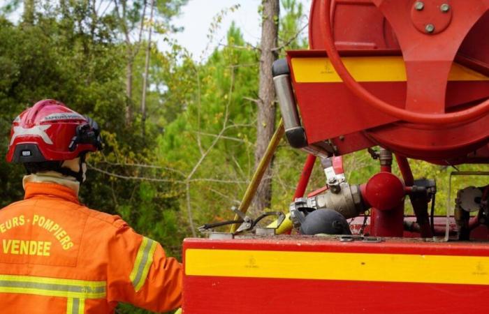 A fire mobilized ten firefighters yesterday in Vendée