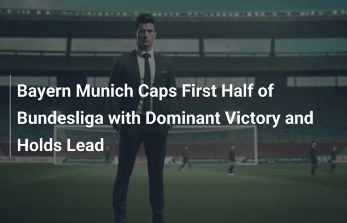 Bayern Munich ends the first half of the Bundesliga with a dominant victory and maintains its leadership position