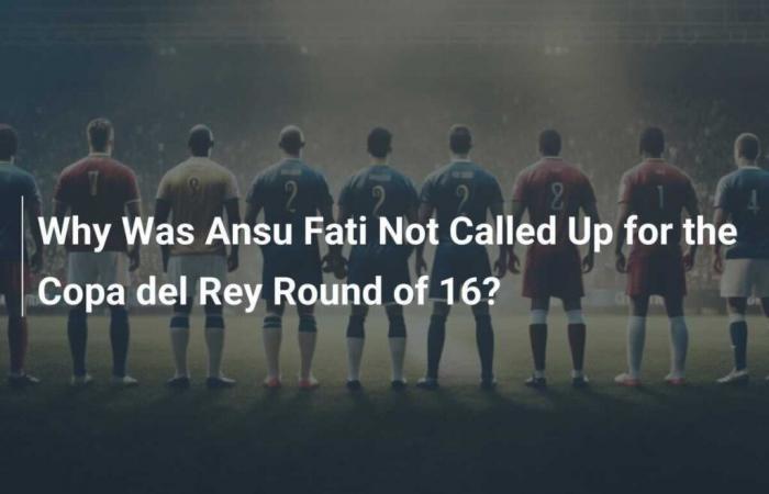 Why was Ansu Fati not called up for the knockout stages of the Copa del Rey?