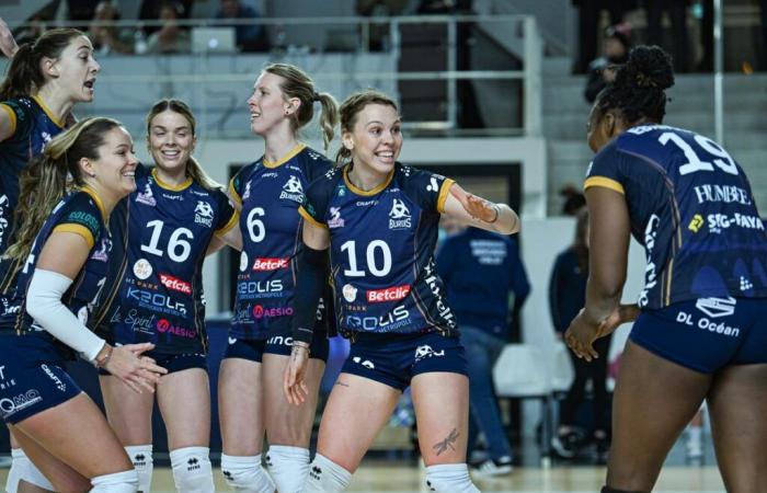 Volleyball (Women’s French Cup). Bordeaux-Mérignac takes the quarter with authority