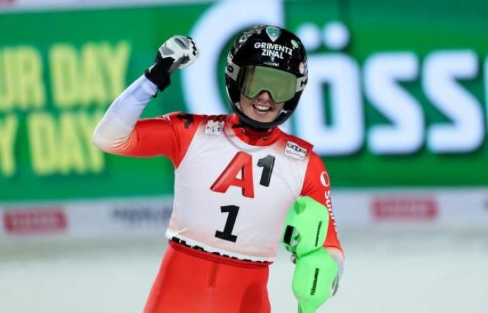 Camille Rast wins the Flachau slalom (Alpine skiing)