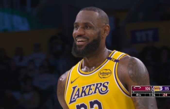 LeBron James carries the Lakers against the Heat