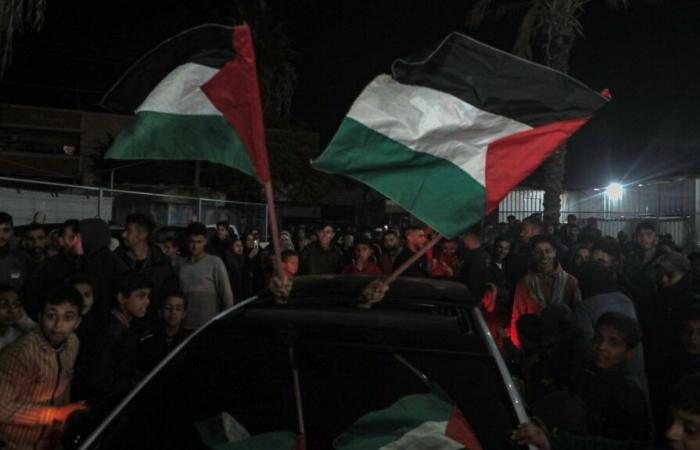 the hope and joy of these Palestinians who celebrate the ceasefire agreement between Israel and Hamas