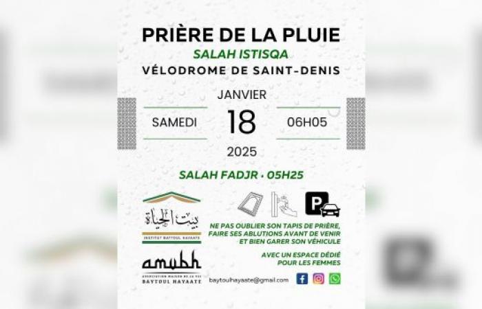 Saint-Denis: a “rain prayer” will be organized this Saturday, January 18