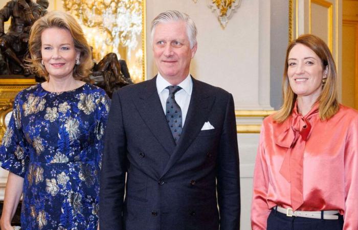 King Philippe and Queen Mathilde receive the leaders of European institutions for the New Year