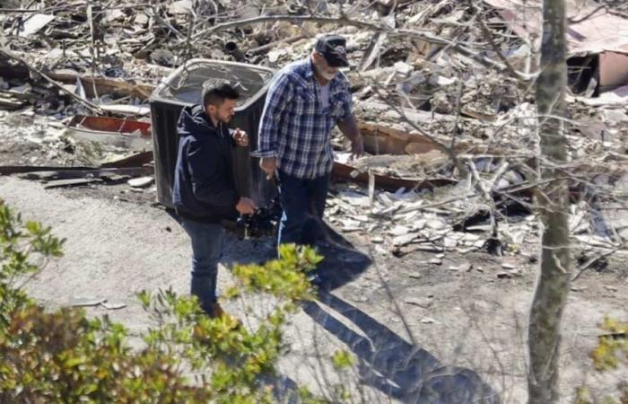 Los Angeles fires: Mel Gibson surveys the ruins of his house