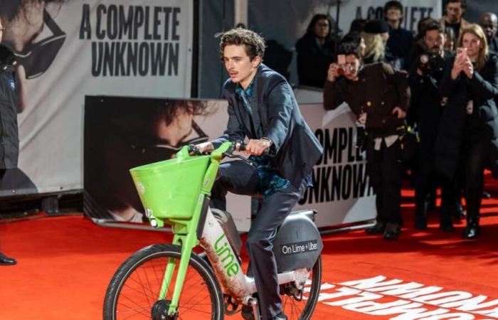 Timothée Chalamet receives a $114 fine after riding an electric bike on a red carpet