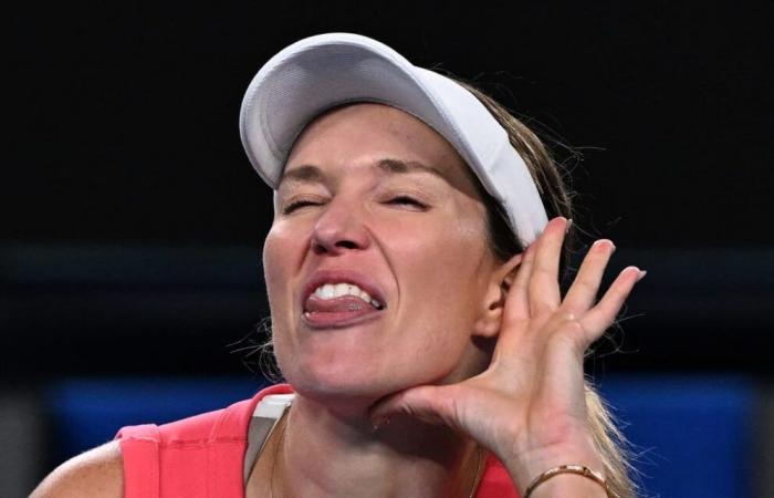 American tennis star Danielle Collins takes on hostile crowd at Australian Open