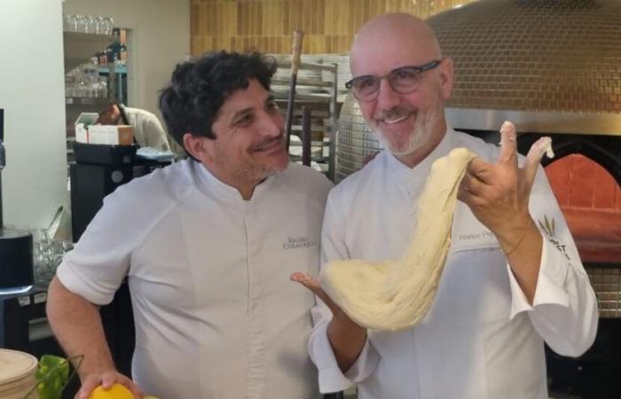 the best Italian pizza maker in the world in the kitchens of chef Mauro Colagreco