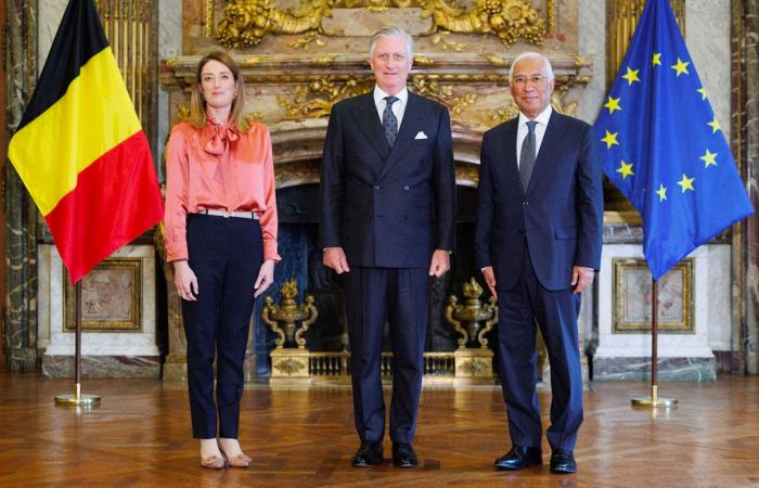 King Philippe and Queen Mathilde receive the leaders of European institutions for the New Year