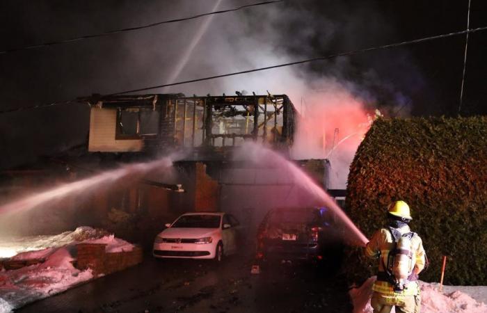 The Journal Saint-François | House razed by flames on Victor-Léger