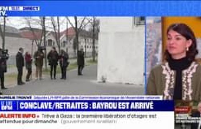 Prime Minister François Bayrou speaks after his meeting with social partners