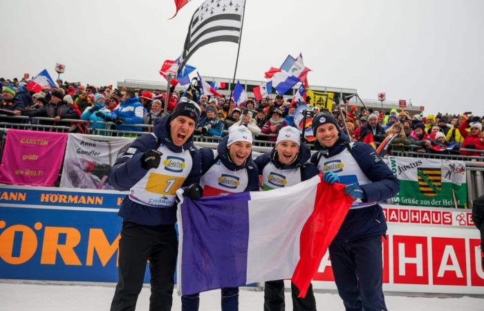 Biathlon | “It’s the first Claudium, I hope not the last”: for his first World Cup relay, Emilien Claude wins alongside his brother | Nordic Mag | No. 1 Biathlon