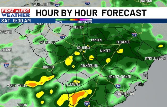 Soggy weather returns into the weekend