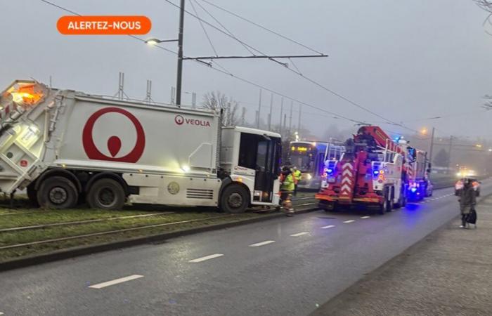 A garbage truck disrupts tram traffic in Brussels: “It took a little time”