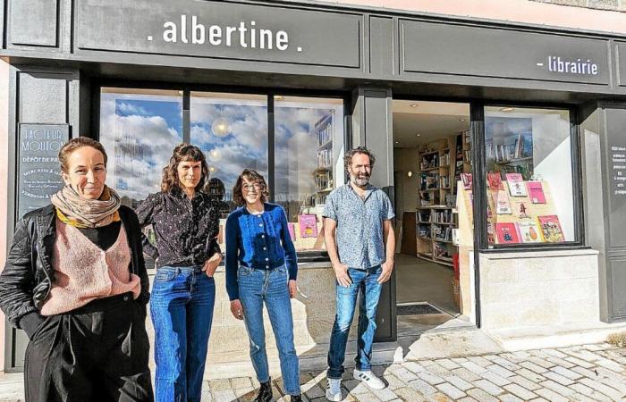 The novelist Justine Augier at the Albertine bookstore in Concarneau Wednesday January 22