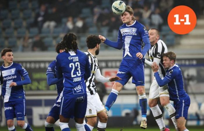 Substitute Kums prevents worse: undersized AA Gent does not get further than a draw against Charleroi