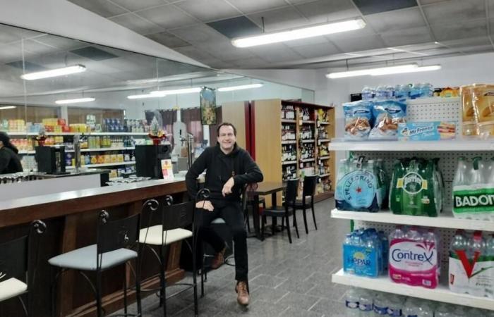 Jean-Michel Lavoix sets up shop at the Lion d’Or grocery store, between Caen and Lisieux