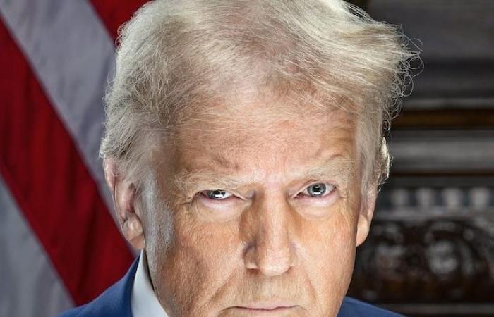 Trump’s official portrait compared to… his legal photo