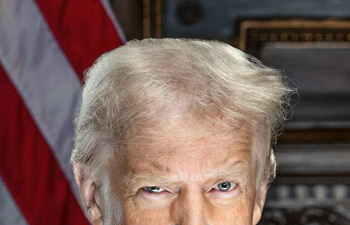 deciphering the controversial official portrait of Donald Trump