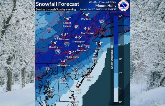 N.J. weather: Up to 6 inches of snow in forecast for weekend winter storm