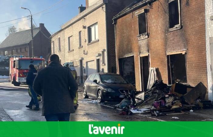 Fire on rue Tige Pirette in Ouffet: a couple and their two children will have to be rehoused (photos)