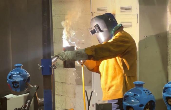 Aspirants for the title of best welder in France compete in Château-Arnoux-Saint-Auban