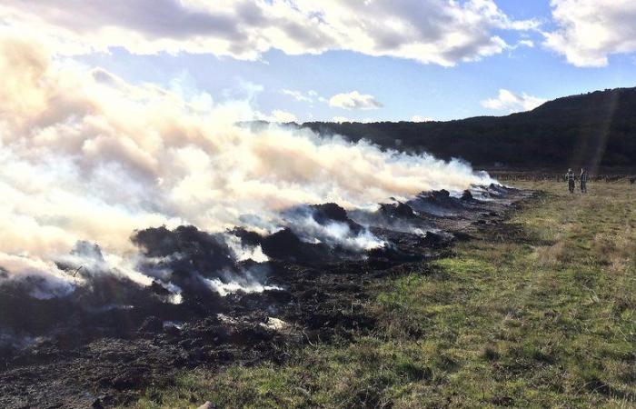 Fire burning, a practice that requires precautions: firefighters must intervene in La Brousse