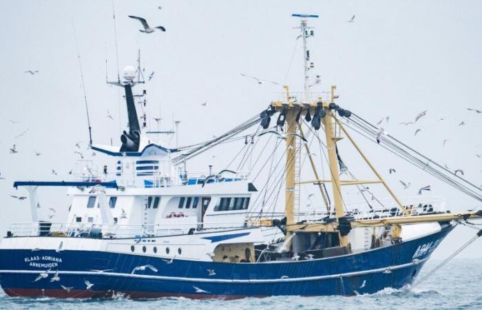 a French trawler attacked by a British fishing boat