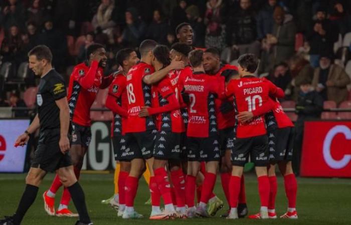 Guingamp approaches the Ligue 2 podium, Ajaccio overthrows Caen in a duel between relegators