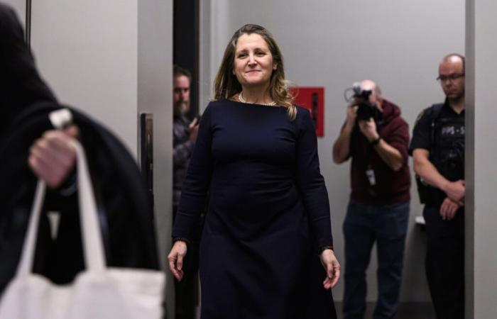 Chrystia Freeland launches “to defend Canada”