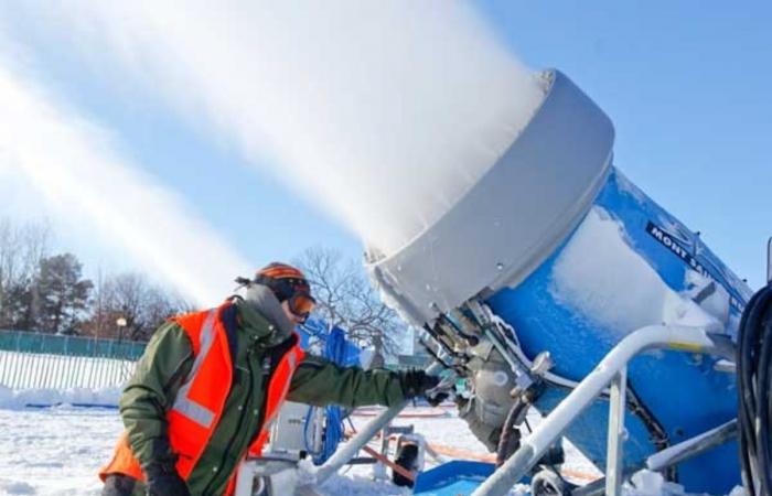 Snow cannons in response to global warming?