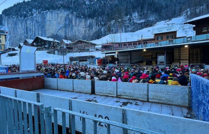 Arrival at Lauberhorn: Long waiting time due to wind