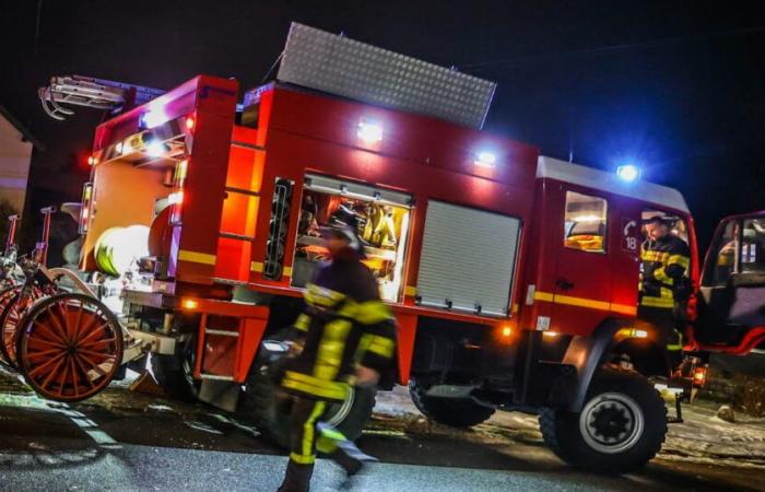 a pensioner seriously burned in Ougney-le-Bas