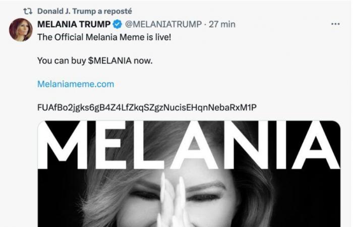 Melania Trump lance son memecoin officiel $MELANIA