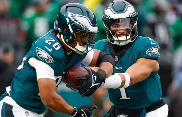 Eagles’ Hurts, Barkley score on TD runs over 40 yards vs. Rams