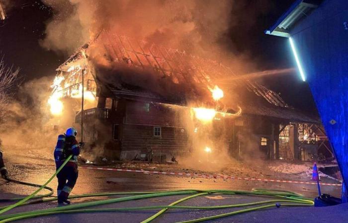 House destroyed by fire in Saint-Ours (FR): a family relocated