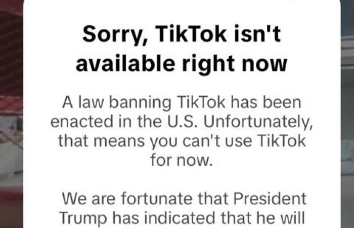 TikTok shouts out Trump as app goes dark for millions of users across US